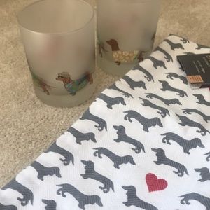Dish towels and glasses